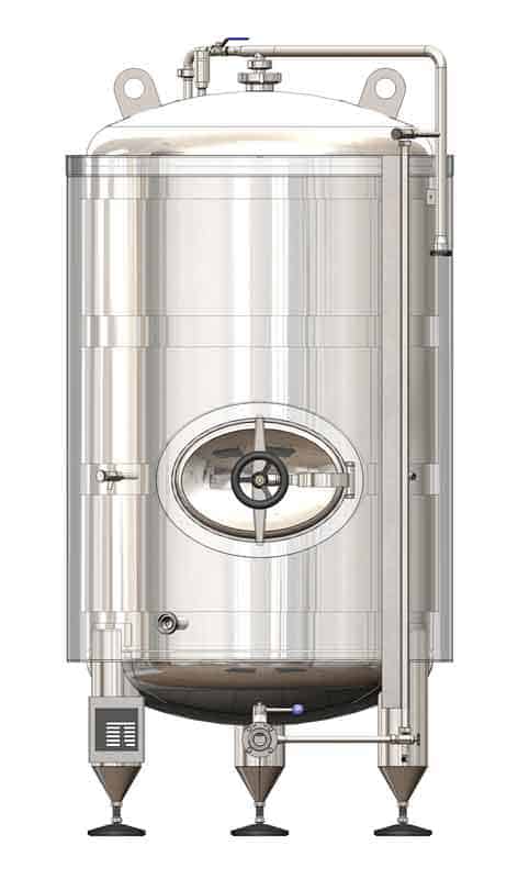 BBTVI-14000C Cylindrical pressure tank for storage and final conditioning of carbonated beverage before bottling, vertical, insulated, 14000/15800L, 3.0bar BBTVI 800 01 - BBTVI-14000C Cylindrical pressure tank for storage and final conditioning of carbonated beverage before bottling, vertical, insulated, 14000/15800L, 3.0bar - vertical-insulated-bright-beer-tanks, bright-beer-tanks