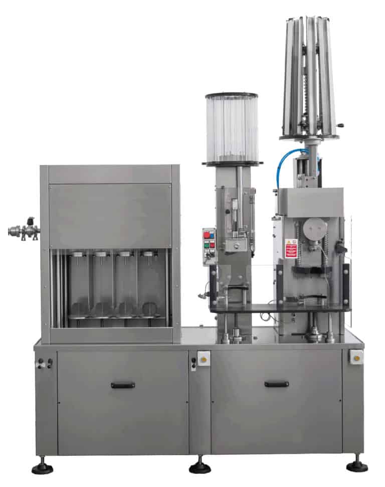 CBFSA-MB4411 Compact semi-automatic filling machine for Champagne-bottles : rinsing, filling, capping, wire-fixing CBFSA MB411 isobaric bottle filler - CBFSA-MB4411 Compact semi-automatic filling machine for Champagne-bottles : rinsing, filling, capping, wire-fixing - cbm