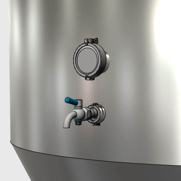 CCTM-800A2 Modular cylindrically-conical fermentation tank, 3.0 bar, 800/1011 L CCTM A1 010 600x600 - CCTM-800A2 Modular cylindrically-conical fermentation tank, 3.0 bar, 800/1011 L - a2, a2sets