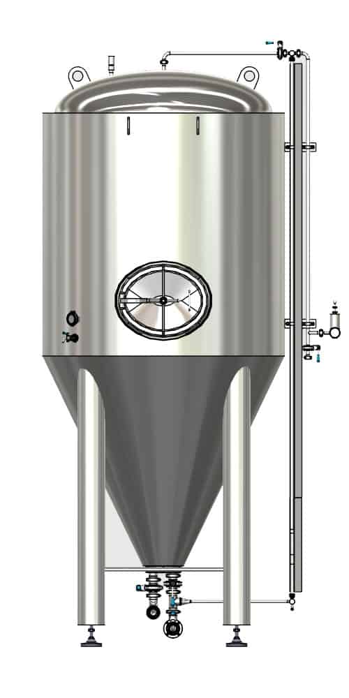CCTM-7000B2 Modular cylindrically-conical fermentation tank, 3.0 bar, 7000/8236 L CCTM B2 001 1000x500 - CCTM-7000B2 Modular cylindrically-conical fermentation tank, 3.0 bar, 7000/8236 L - b2, b2sets