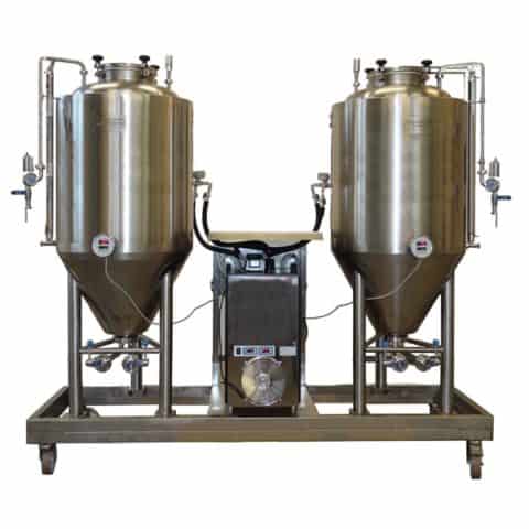 FUIC единица за ферментация на бира 2x500 литра за производствените линии на Breworx Modulo Lite-ME
