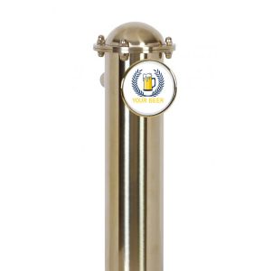 BTM-GOL-C : Zlatý medailon (nápojová plaketa) s LED podsvícením pro výdejní stojany Classic (navařené na stojanu)