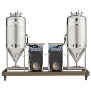 FUIC-SHP2C-2x1000CCT : Kompaktní fermentační jednotka 2×1000/1200 litrů 2.5 bar