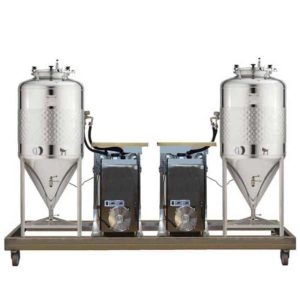 FUIC-SHP2C-2x500CCT : Kompaktní fermentační jednotka 2×500/625 litrů 2.5 bar