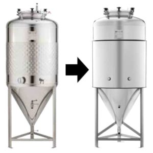 TIJ-CT-1000DE: Izolační plášť pro fermentační nádrž CCT-SLP/SHP-1000DE
