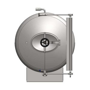 BBTHI-300C : Válcová tlaková nádrž pro skladování a konečnou úpravu syceného nápoje před plněním, horizontální, izolovaná, 300/332 litrů, 0.5/1.5/3.0 bar