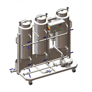 CIP-53: Reinigings- en ontsmettingsstation 3 × 50 liter