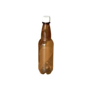 PB100X05BR: 100st PET-fles bruin 0.5L