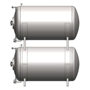 BBTHI-3000C: cilindrische druktank voor opslag en eindconditionering van koolzuurhoudende dranken vóór botteling, horizontaal, geïsoleerd, 3000/3130 liter, 0.5/1.5/3.0 bar