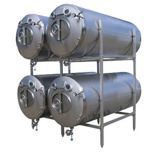 MBTHI-200C : Cylindrical pressure tank for the secondary fermentation of beer or cider (maturation, carbonization), horizontal, insulated, 200/218 liters, 0.5/1.5/3.0bar