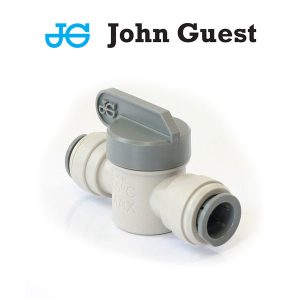 JGV-2H127 : John Guest plastic valve for hoses (flexi pipes) D=12.7mm (1/2″), PISV0416S