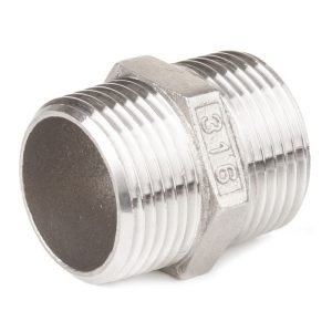 PF-HTR10M10MST : Hexagonal threaded coupler BSPT 1″ male | BSPT 1″ male | Stainless steel