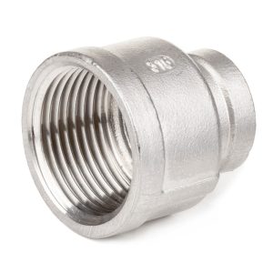 PF-CTR10F34FS : Threaded reducer (cylindrical) BSP 1″ female | BSP 3/4″ female | Stainless steel