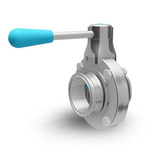 DVB-2TC100 : Disc (butterfly) valve DN100 with connections TriClamp / TriClamp (DIN 32676), stainless steel