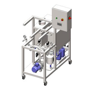 KCA-25D : Machine for the automatic rinsing and filling of kegs 8-25 kegs/hour (with double tank for chemical solutions)