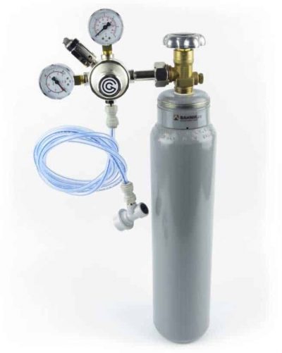 The easy-to-assembly set includes all components for pressurization of FKRV fermentation keg with carbon dioxide.