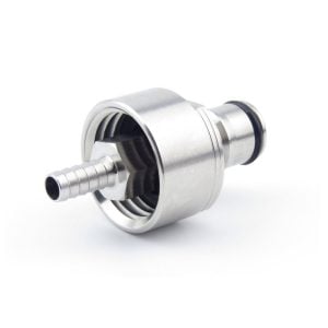 CDT-SMUC : Stainless steel multi-use cap : The carbonation/sanitation/filling cap with PET – BALL LOCK adapter (for PET bottle, Fermzilla, Kegerator)