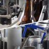 BCFL-MB1500TP : Automatic counter pressure filling line for 1500 bottles or cans per hour with a tunnel pasteurizer