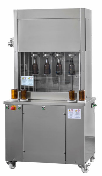 BFSA-MB44 : Semi-automatic rinsing and filling machine for bottles (up to 400 bph)