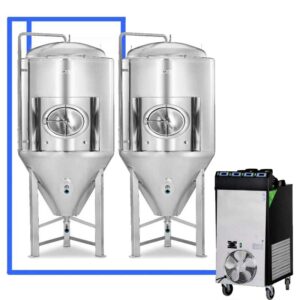 CFSCT1-2xCCT1000SHP3 : Complete fermentation set with 2xCCT-SHP3 1200 liters