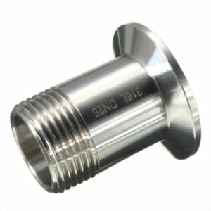 PF-PRTC2550G34M : Pipe Reducer TriClamp DN25/50.5mm to G 3/4″M Stainless steel