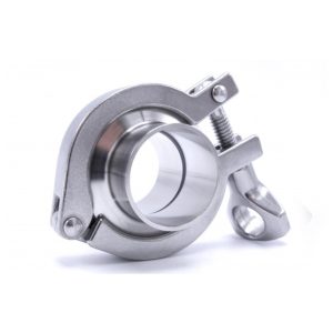 TCCL-DN32: Kraftig klemme (maks. 10 bar) til TriClamp-tilslutningssystem DIN 32676 | rør DN32 (5/4″) | Flange (klemmehulsdiameter) OD=50.5 mm