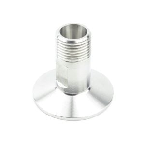 PF-CTR25M50TC : Cylindrical threaded reducer BSP 1/2″ male | TriClamp DN25 D=50.5mm | AISI 304 | KL01847