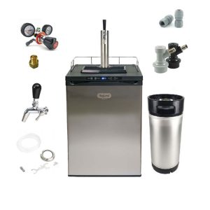 KGR-1TKLXC : Kegerator Kegland Series X – Compact refrigerator for 4 kegs, beer dispense tower with one tap – Complete set