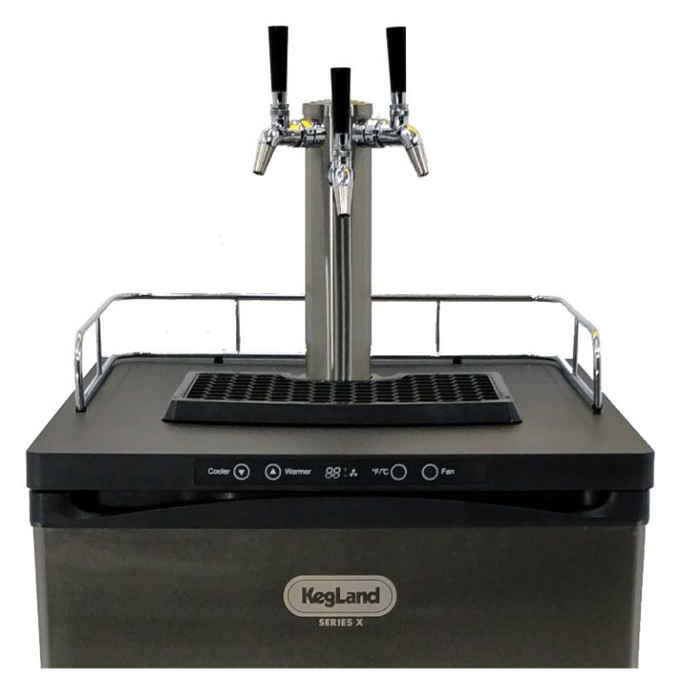 KGR-3TKLXC : Kegerator Kegland Series X - 4樽用コンパクト冷蔵庫、XNUMXタップ付きビールディス ...