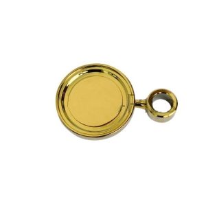 BTM-GOD-I : Gold-plated medailon (drink placquet) for beverage dispense towers, with the distance ring (I-shaped)