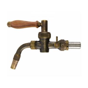 DTP-NO100BP : The “NOSTALGIA” ball beer dispensing tap with the foam compensator / stainless steel core / patinated brass