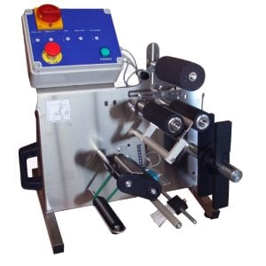 BLM-FX10E : Semi-automatic table-top labelling machine (up to 800 bottles/cans per hour)