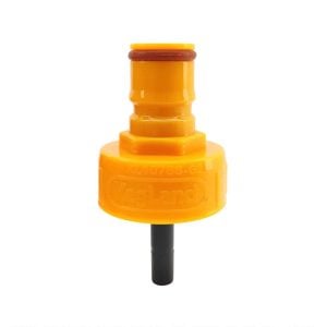 CDT-YMUC : Yellow multi-use cap : The plastic carbonation/sanitation/filling cap with PET – BALL LOCK adapter for PET bottle, Fermzilla, Kegerator (Kegland KL10788Y)