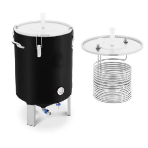 FTC-60CW : Conical fermentation tank  60L with cooling coil and insulation jacket, stainless steel