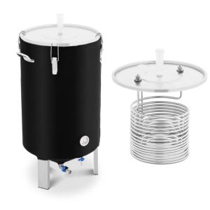 FTC-70CW : Conical fermentation tank  70L with cooling coil and insulation jacket, stainless steel