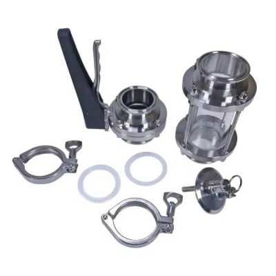 FZA-DHS64 :  DRY HOP / HOP BONG set for adding hops – for fermentation vessels with TriClamp 64mm / stainless steel