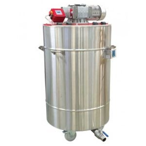 HMHT-600LH : Mixing and homogenizing tank 600 liters (honey liquefier machine/ honey pasting device) for 840 kg of honey or similar products (with heating)