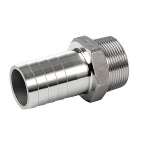 PF-HA1025GM-SS : Pipe Fitting Hose Adapter BSP 1″M – Hose Mandrel 25mm, Stainless steel