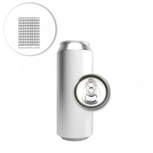 ACN25S-9350 : Aluminium Can For Drinks 250 ml SLIM, silver with CDL200 lid, without the foil – set of 9350 pcs with lids (full pallet)