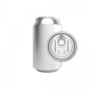 ACN33N-150 : Aluminium Can For Drinks 330 ml STANDARD, silver with CDL202 lid, without the foil – set of 150 pcs with lids (in the carton box)