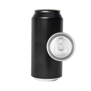 ACN50B-100 : Aluminium Can For Drinks 500 ml, black, with CDL202 lid, without the foil – set of 100 pcs with lids (in the carton box)