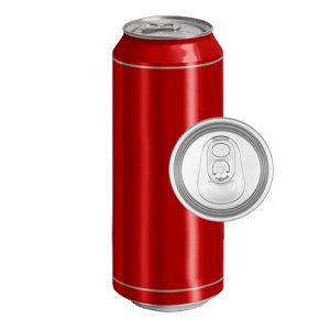 ACS50N-100 : Aluminium Can For Drinks 500 ml STANDARD, silver, with CDL/B64/202 lid, sleeved with the advertise foil – set of 100 pcs with lids (in the carton box)