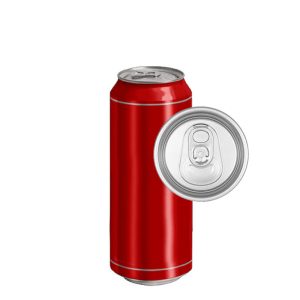 ACS20S-250 : Aluminium Can For Drinks 200 ml SLIM, silver with CDL200 lid, sleeved with the advertise foil – set of 250 pcs with lids (in the carton box)