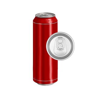 ACS33S-160 : Aluminium Can For Drinks 330 ml SLEEK, silver with CDL202 lid, sleeved with the advertise foil – set of 160 pcs with lids (in the carton box)