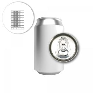 ACN33N-6480 : Aluminium Can For Drinks 330 ml STANDARD, silver, with CDL/B64/202 lid, without the foil – set of 6480 pcs with lids (full pallet)