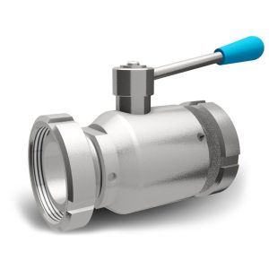 BVB-SUFF10 : Ball valve DN10 (full-flow) with connections : Sanitary screw union / female | Sanitary screw union / female (DIN 11851), stainless steel / B-design