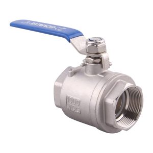 BVK-F2BSP-112 : Ball valve 1 1/2″F (2-piece, dismountable, full-flow) with connections 2x BSP 1 1/2″ internal thread, stainless steel, K-design