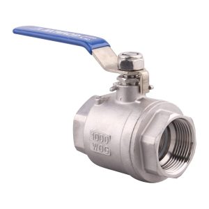 BVK-F2BSP-114 : Ball valve 1 1/4″F (2-piece, dismountable, full-flow) with connections 2x BSP 1 1/4″ internal thread, stainless steel, K-design