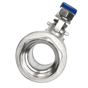 BVK-F2BSP-112 : Ball valve 1 1/2″F (2-piece, dismountable, full-flow) with connections 2x BSP 1 1/2″ internal thread, stainless steel, K-design