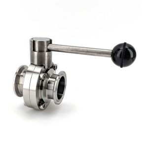 DVK-2TC25 : Disc (butterfly) valve DN25/50.5mm with connections TriClamp / TriClamp (DIN 32676), stainless steel / K-design